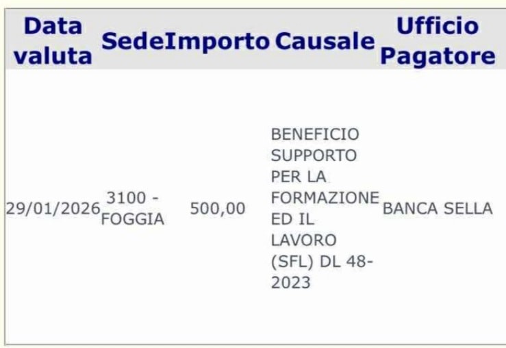sfl gennaio