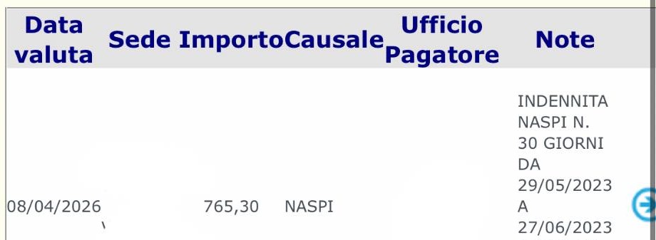 naspi aprile arretrati
