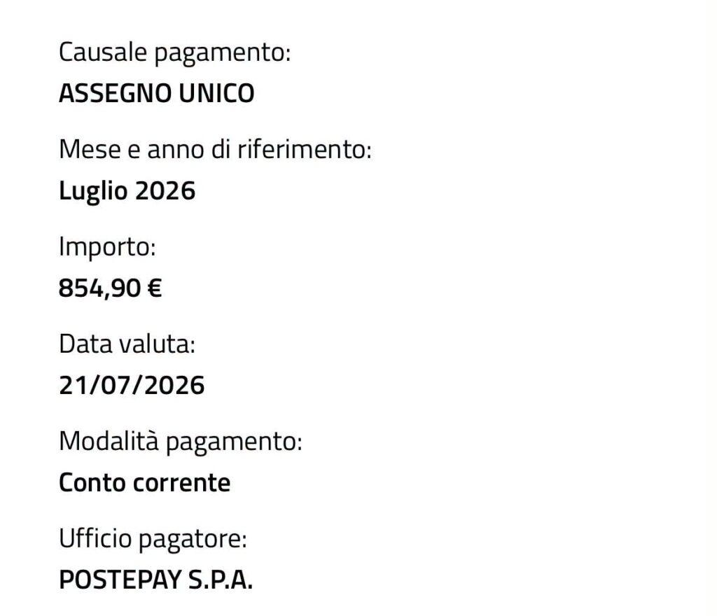 assegno unico inps