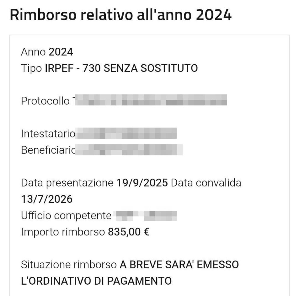rimborso 730 agenzia delle entrate