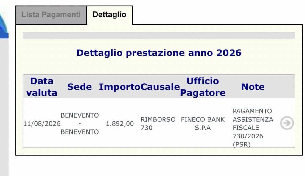 rimborso 730 inps