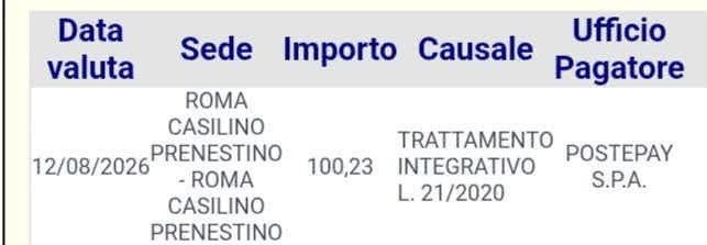 trattamento integrativo inps