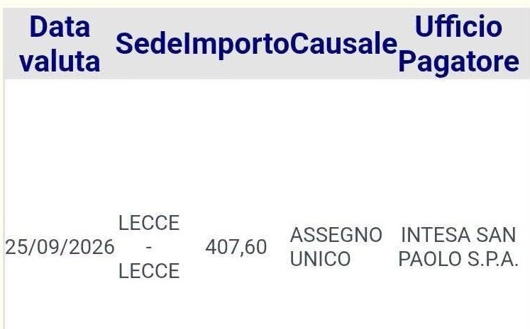assegno unico settembre